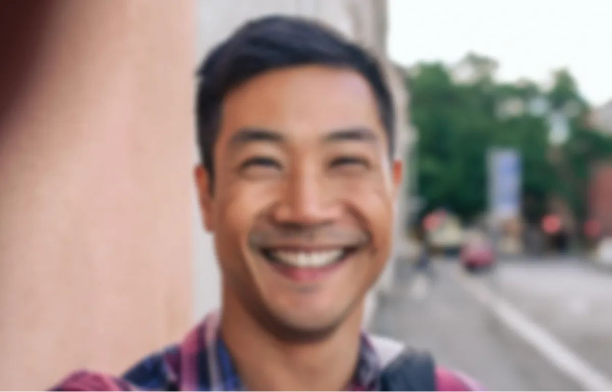Portrait photo before Remini enhancement